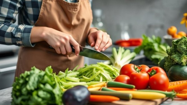 Fresh vegetables on counter highlighting fiber benefits for mental health