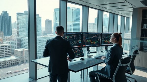 Corporate professionals analyze charts, LevelJump Healthcare TSX Venture Exchange