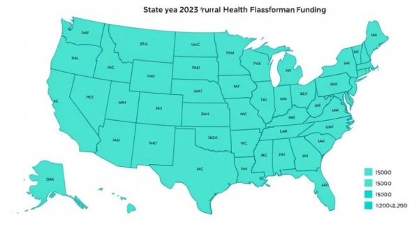 USA funding map for state rural health transformation plans.