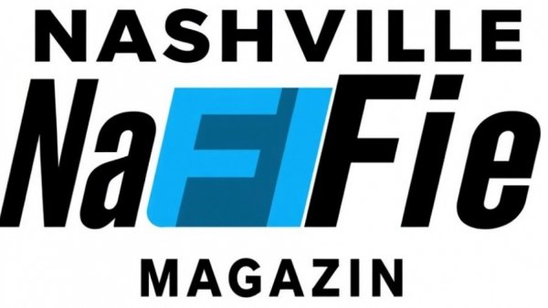 Nashville Fit Magazine logo with bold black and blue text