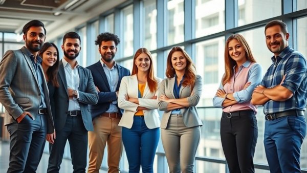 Diverse team in modern office, relevant to FTC regulations community marketing