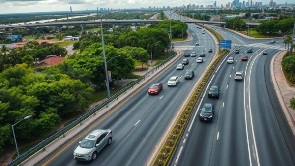 Florida highway traffic representing auto insurance market