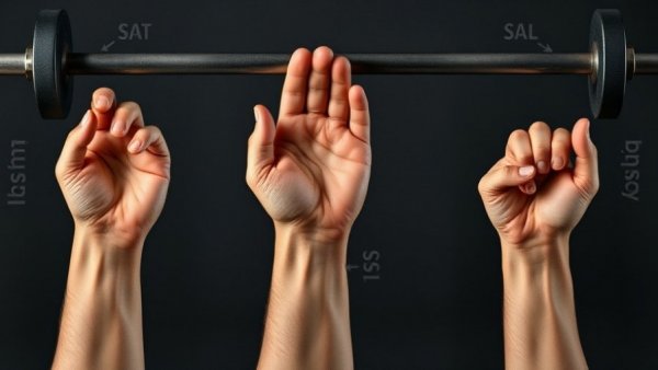 Correct and incorrect wrist positions for barbell overhead press technique.