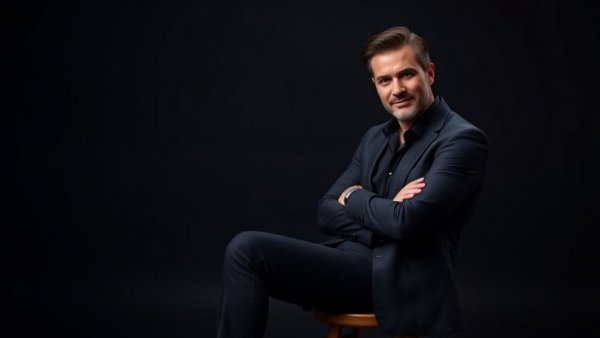 Confident man in blue suit illustrating community in network marketing.