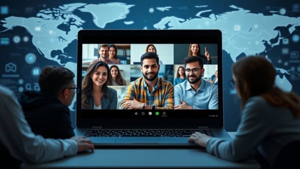 Mind Movers entrepreneurship training session displayed on laptop.