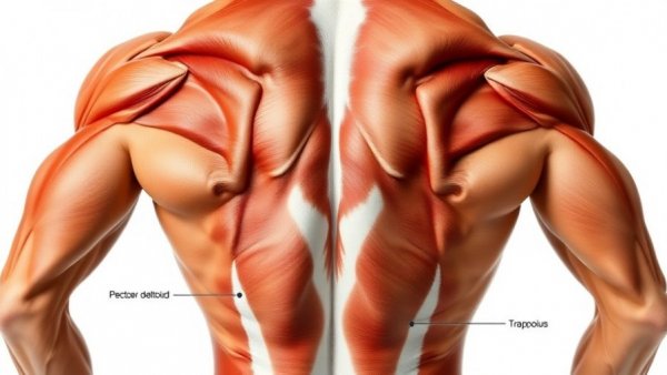 Diagram showing muscle groups for lat pulldown technique