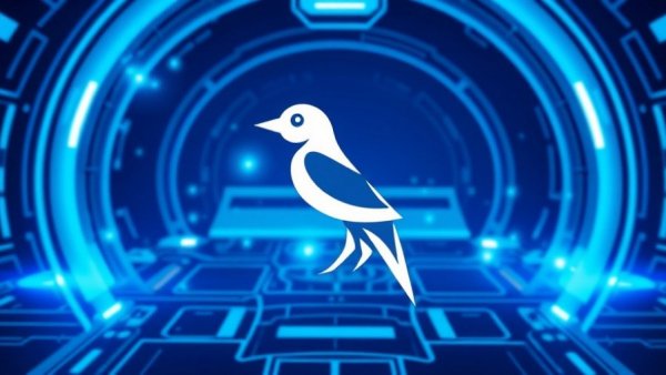 Sparrow Quantum logo on a digital blue background.
