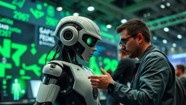 Futuristic humanoid robot at China Robot Games 2026