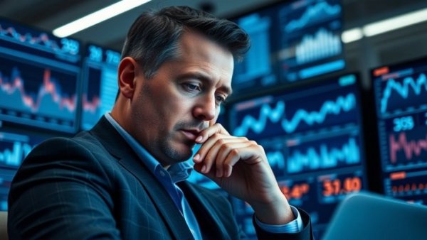 Businessman conducting Guggenheim Strategic Opportunities Fund investigation in digital setting