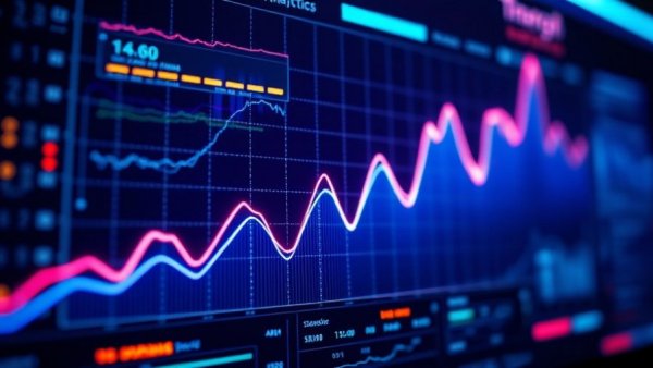 Delota Financial Results Q1 2027 futuristic graph visualization.