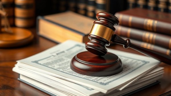 Wooden gavel on legal documents symbolizing GoDaddy class action lawsuit.
