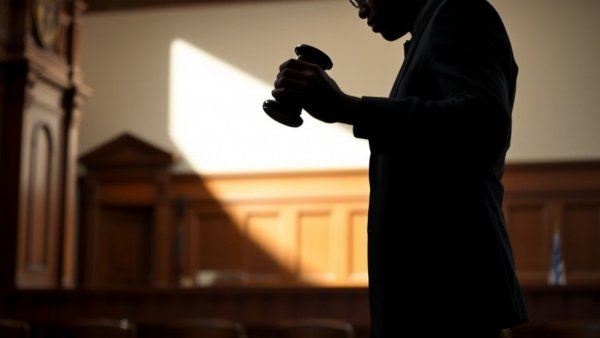 Silhouette symbolizing legal action with gavel, class action lawsuit GoDaddy Inc.