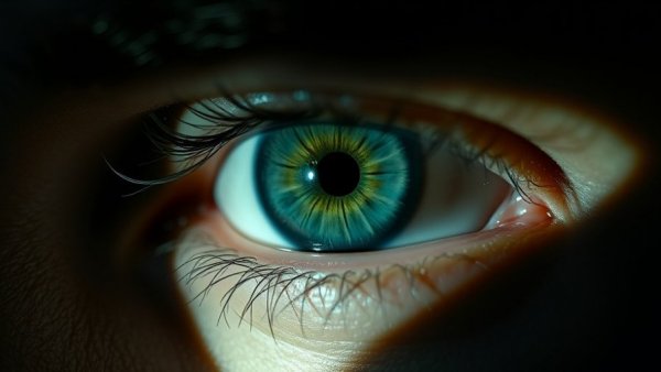 Human eye with green iris, representing AI visibility gap.