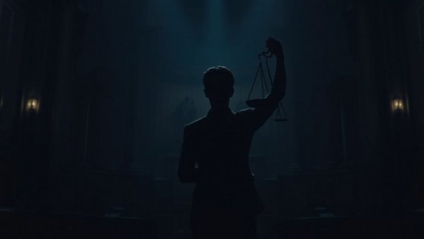 Silhouetted symbol of justice for Ensign Group investigation