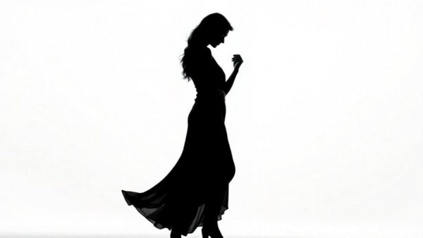 Mysterious silhouette of a woman logo