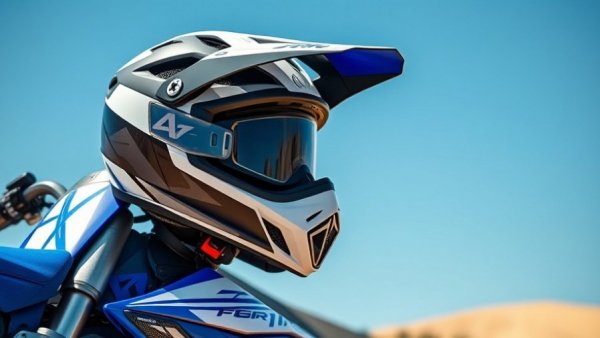 MX helmet with integrated mesh communication on motorcycle