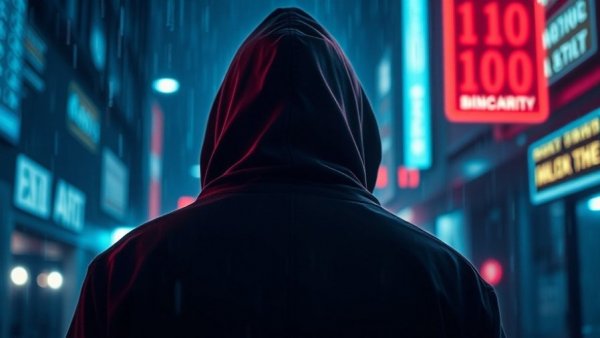 Bitget cryptocurrency hack vulnerabilities depicted with a hooded figure in a digital realm.