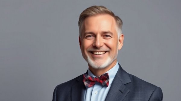 Professional man in a suit with a red plaid bowtie, Nathan S. Smith IP Partner