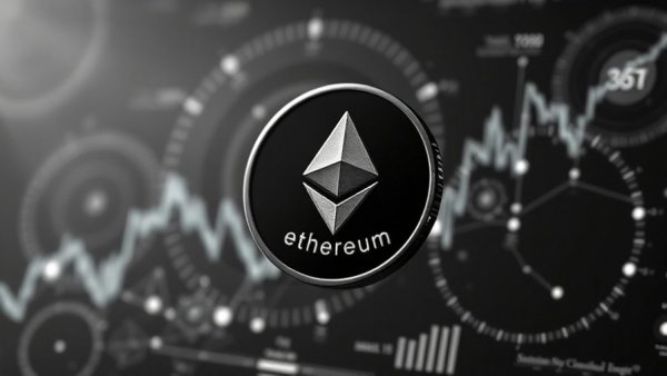 Ethereum coin with data visualization, symbolizing Ethereum Layer-2 Shutdown.