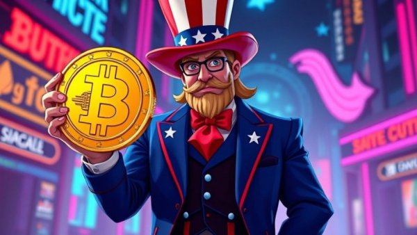 Crypto PAC support for House candidates with patriotic design.