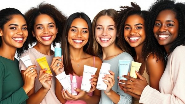 Diverse women with Mary Kay K-Beauty Texture Edit products smiling