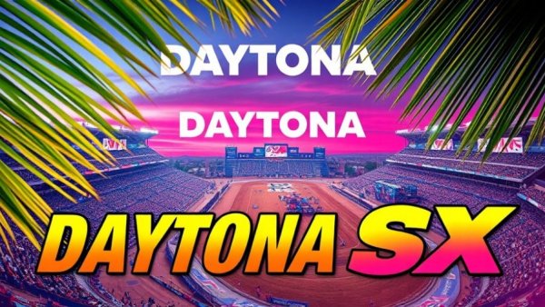 Vibrant 2027 Daytona Supercross experience poster with track.