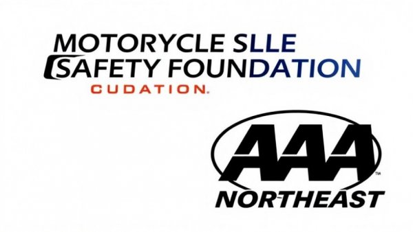 Motorcycle Safety Foundation and AAA logos related to autumn safety tips.