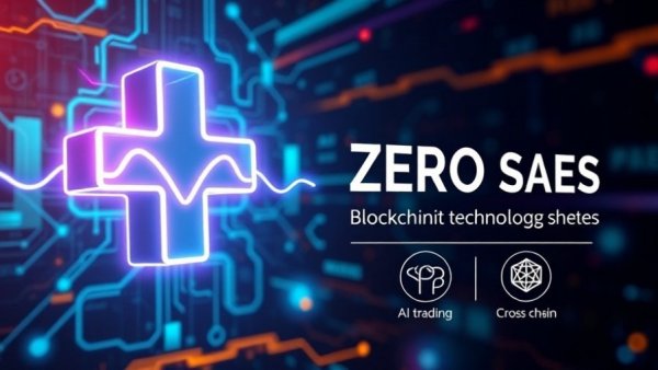 Zero Gas Layer-1 Blockchain tech ad with neon visuals.