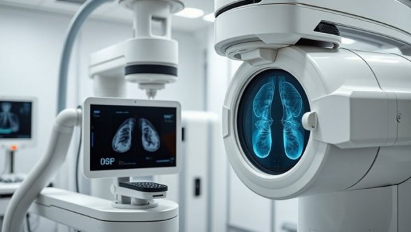 Advanced breast cancer detection technology in a clinical setting.