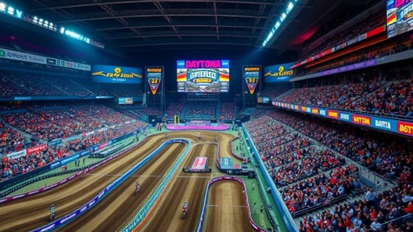 Vibrant Daytona Supercross Experience 2027 event poster.