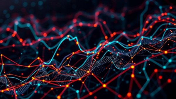 Abstract digital data representing quantum computing threats in healthcare.