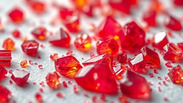 Red and golden crystals, quantum computing transistor moment