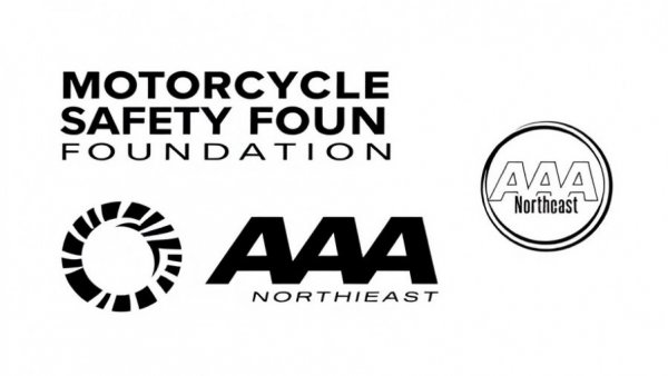 Logos of Motorcycle Safety Foundation and AAA Northeast