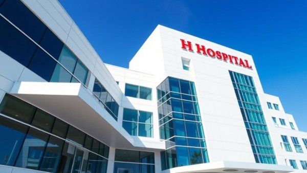 Rush hospital's modern building showcasing Illinois healthcare innovation.