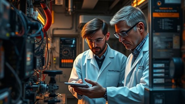 Scientists working on room-temperature quantum memory in a lab.