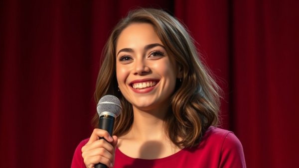 Stand-up comedy performer discussing personal boundaries