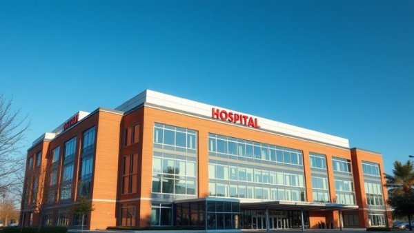 Modern hospital building in Oregon, showcasing financial aid efforts.