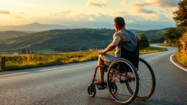 Rick Hansen Man In Motion film inspired scene, athlete in motion