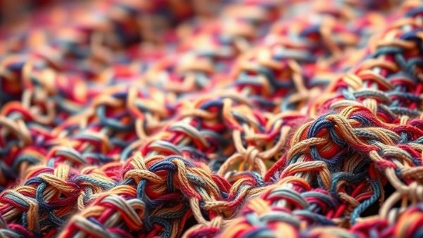 Advanced textile manufacturing abstract patterns with specialty materials
