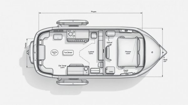 Sidewinder motorcycle campers floor plan diagram with labels.