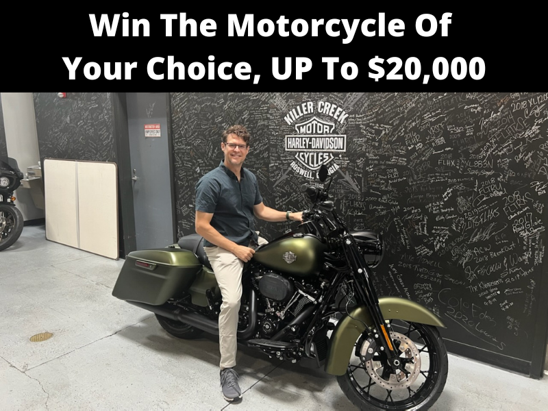 win The Motorcycle of Your Choice Up To $20,000 - Moebes Law