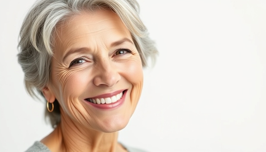 Middle-aged woman smiling with a relaxed expression