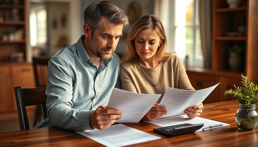 Couple discussing relationship finance at home.