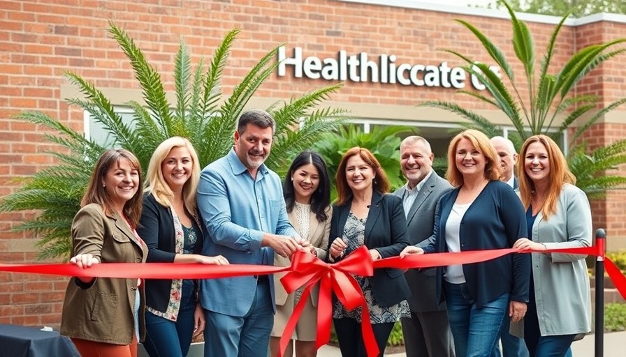 Rural Health Care ribbon-cutting ceremony at new healthcare facility.