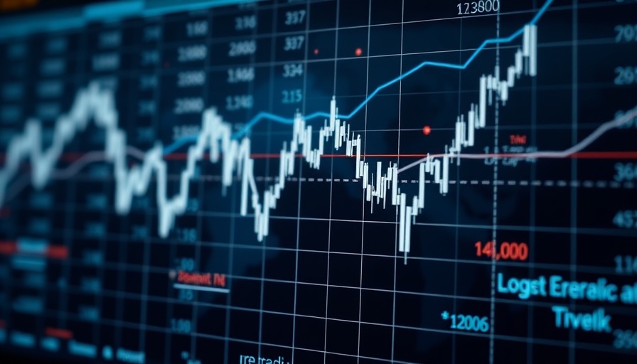 Abstract financial chart for Coca-Cola stock trends.