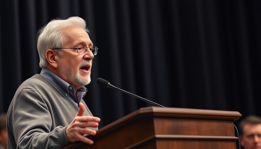 Elderly man speaking at podium during Kennedy HHS nomination.