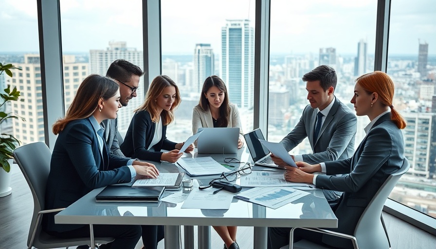 Team of business professionals making financial decisions.