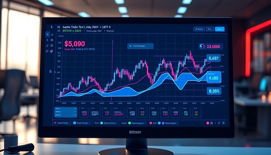 Futuristic display predicting Bitcoin price in 2025.