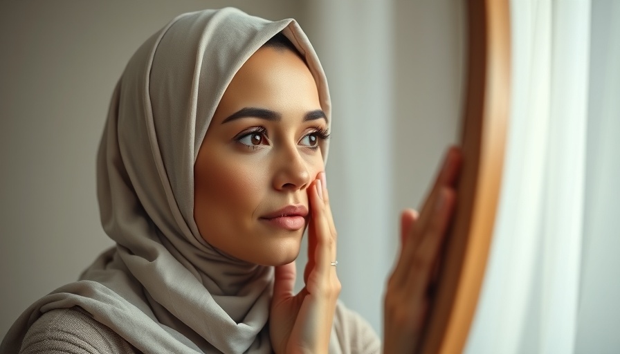 Woman contemplating skincare with focus on fine lines dehydration vs permanent wrinkles.
