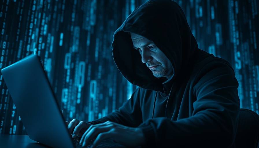 Hooded figure analyzing Uranium Finance exploit recovery on laptop with code.